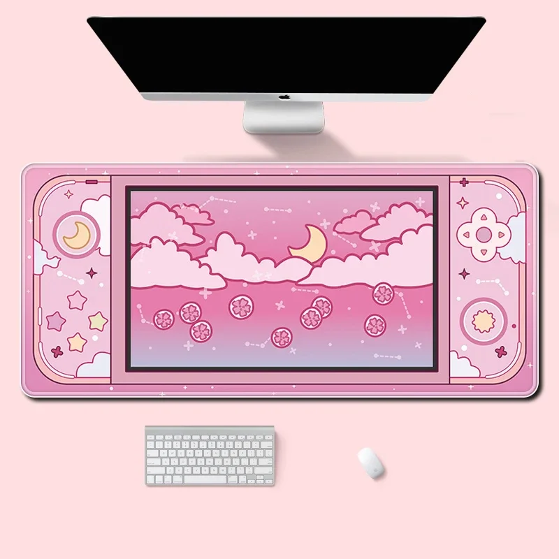 Kawaii Tech Accessories - Tappetino da scrivania grande luna e