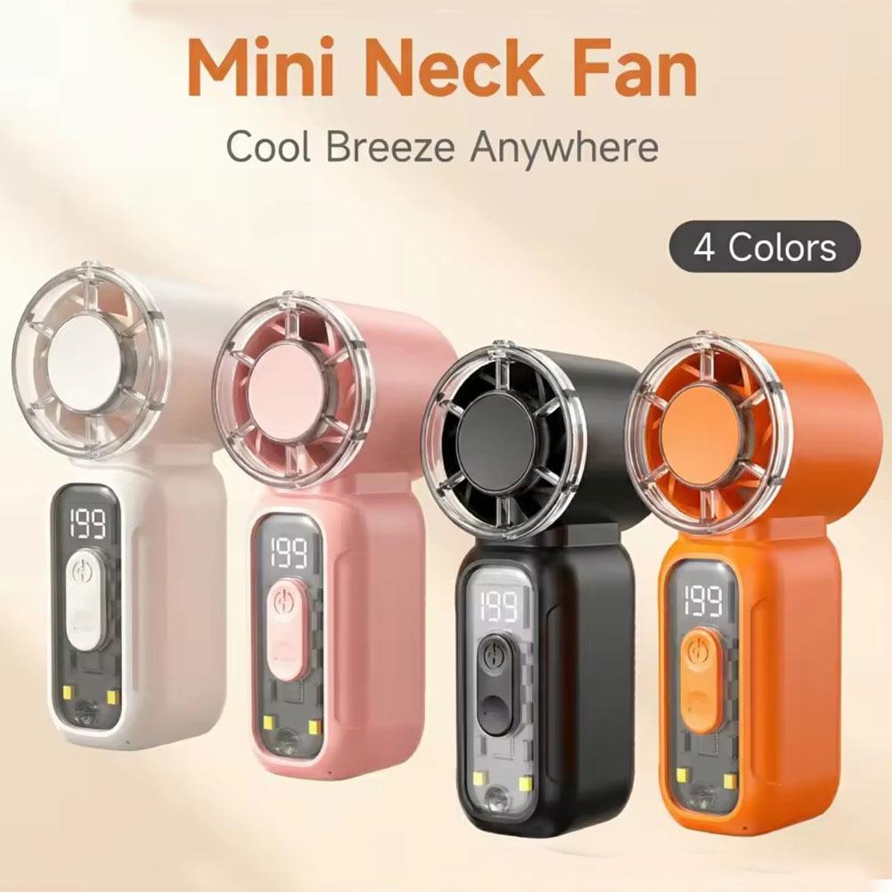 Usb Fan Silent - Ventilatore Portatile USB Ricaricabile, Display Digitale