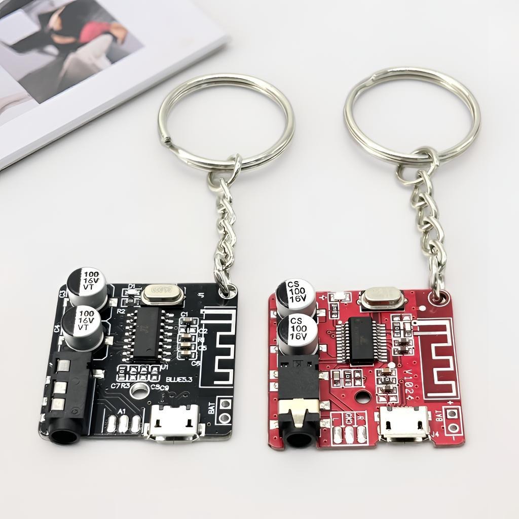 Tech Keychain Accessories - Portachiavi Stile Cyberpunk con Circuito Stampato,
