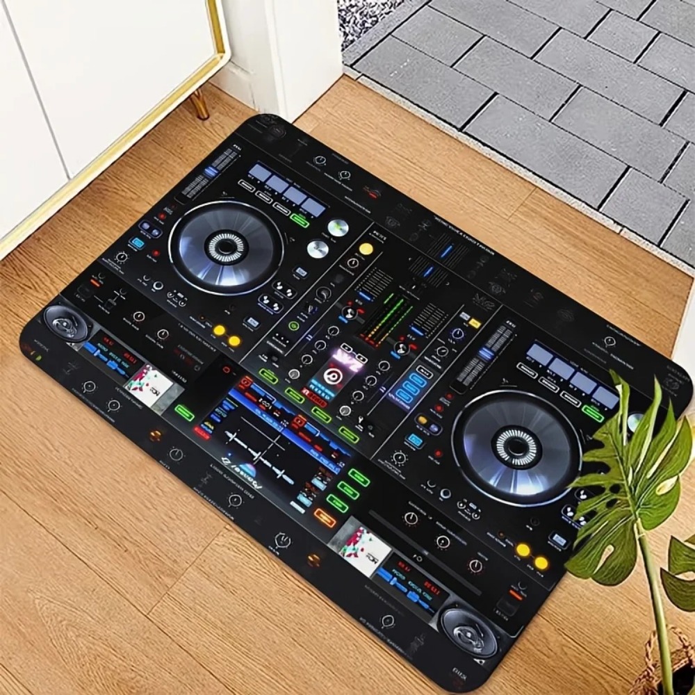 Tech Room Accessories - Tappetino Antiscivolo con Motivo DJ 2D,