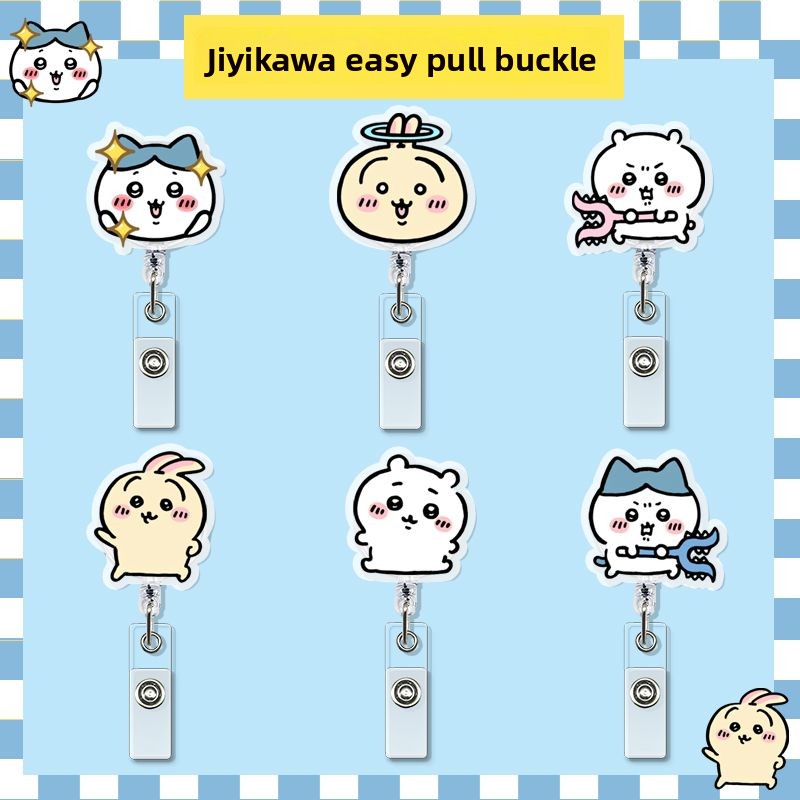 Kawaii Tech Accessories - Portabadge Retrattile Kawaii Jiyi, Clip Porta